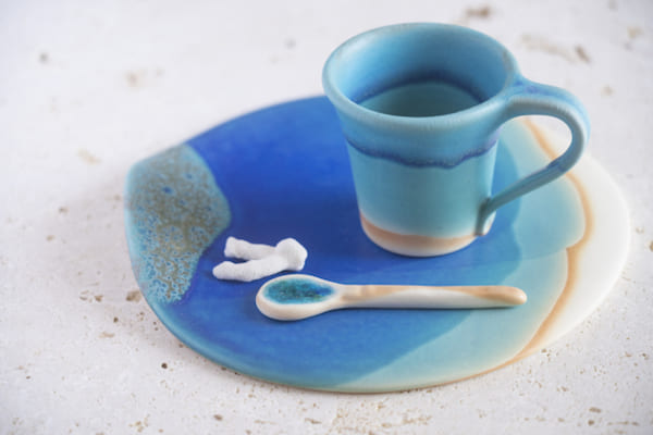 うるまブルー】陶器カップ 沖縄 - キッチン/食器